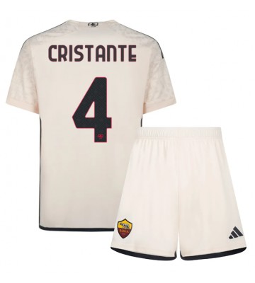 AS Roma Bryan Cristante #4 Udebanesæt Børn 2023-24 Kort ærmer (+ korte bukser)